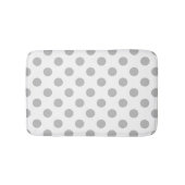 Grijze polka-stippen op wit badmat (Voorkant)