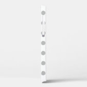 Grijze polka-stippen op wit Case-Mate iPhone case (Achterkant / Links)