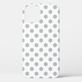 Grijze polka-stippen op wit Case-Mate iPhone case (Achterkant)