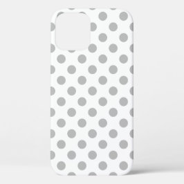 Grijze polka-stippen op wit Case-Mate iPhone case
