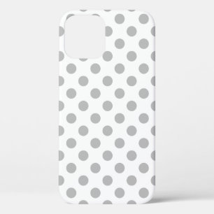 Grijze polka-stippen op wit Case-Mate iPhone case