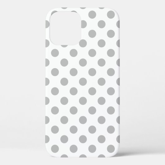 Grijze polka-stippen op wit Case-Mate iPhone case (Achterkant)