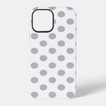 Grijze polka stippen op wit