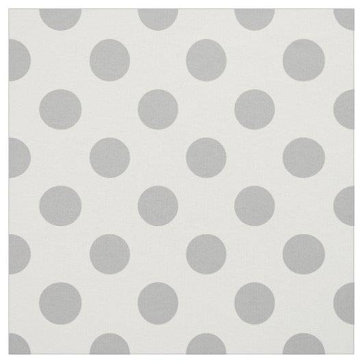 Grijze polka-stippen op wit stof (Swatch)