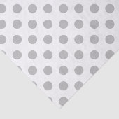 Grijze polka-stippen op wit tissuepapier (Detail)