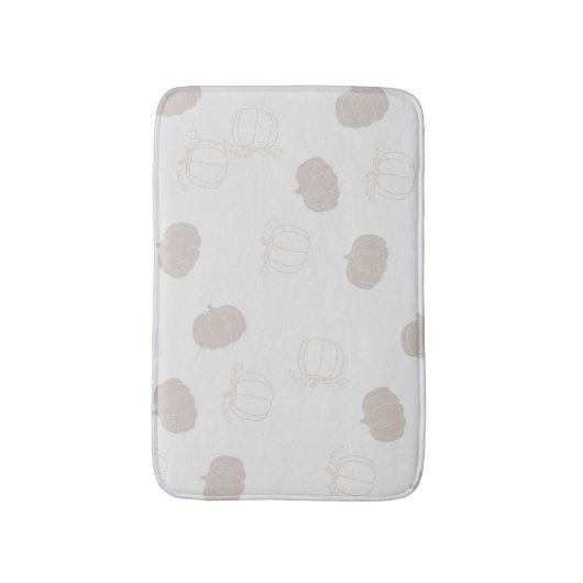 Grijze pompoen herfst Herfst seizoen patroon Badmat (Voorkant Verticaal)