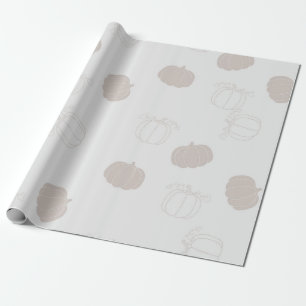 Grijze pompoen herfst Herfst seizoen patroon Cadeaupapier