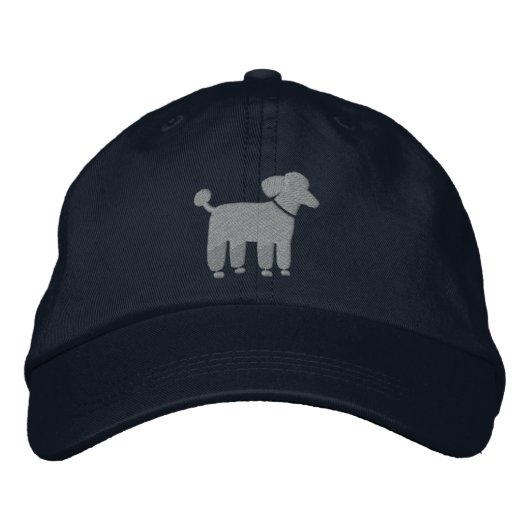 Grijze Poodle Hond Logo Pet (Voorkant)