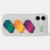 Grijze Pop Art Sardine Art Grunge Tekening Monogra Case-Mate iPhone Case (Achterkant (horizontaal))