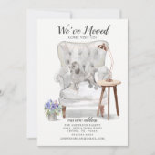 Grijze porseleing | Verplaatsingsaankondiging Aankondiging (Voorkant)