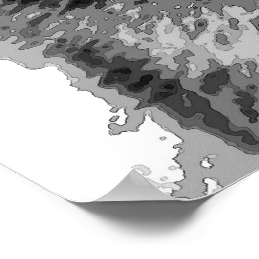 Grijze Poster afdrukken (Hoek)