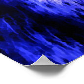 Grijze Poster afdrukken - Blauwe nachtwolven (Hoek)