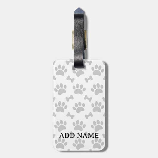 Grijze poten en Botten Bagagelabel (Achterkant verticaal)