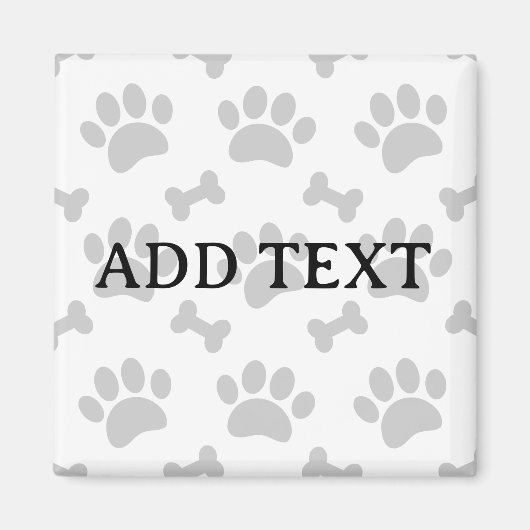 Grijze poten en Botten Magneet (Voorkant)