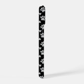 Grijze poten en Botten patroon op zwart iPhone 15 Case (Rechterkant)