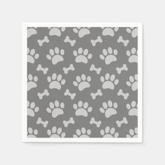 Grijze poten en Botten Servet (Voorkant)
