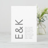 Grijze premie ultieme moderne monogram, vette vun kaart (Staand voorkant)