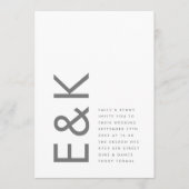 Grijze premie ultieme moderne monogram, vette vun kaart (Voorkant)