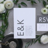 Grijze premie ultieme moderne monogram, vette vun kaart