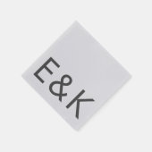 Grijze premie ultieme moderne monogram, vette vun servet (Hoek)