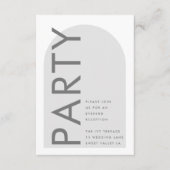 Grijze Premium - ultieme moderne monogram - Arch Informatiekaartje (Voorkant)