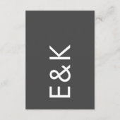 Grijze Premium - ultieme moderne monogram - Arch Informatiekaartje (Achterkant)