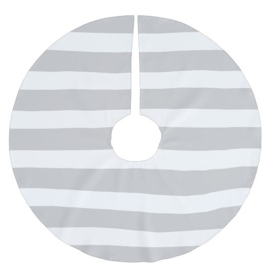 Grijze Preppy Stripes Kerstboom Rok (Voorkant)