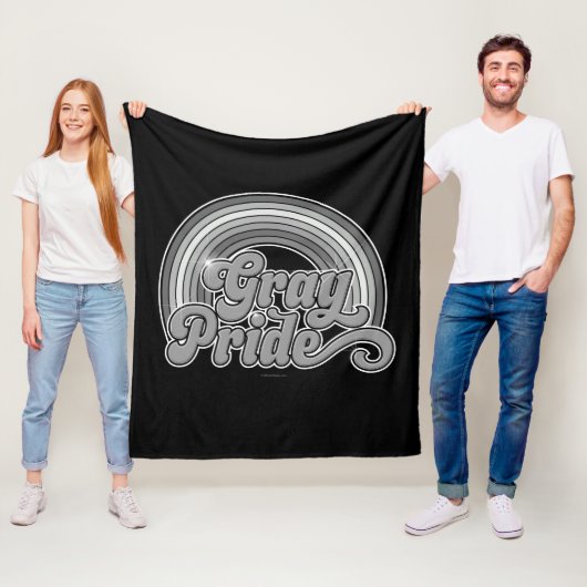 Grijze Pride (in ruste bejaarde) Fleece Deken (In situ)