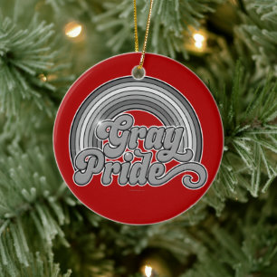 Grijze Pride (in ruste bejaarde) Keramisch Ornament