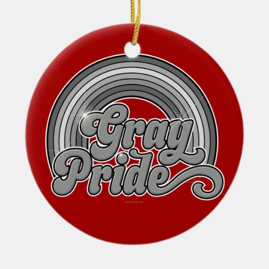 Grijze Pride (in ruste bejaarde) Keramisch Ornament (Voorkant)