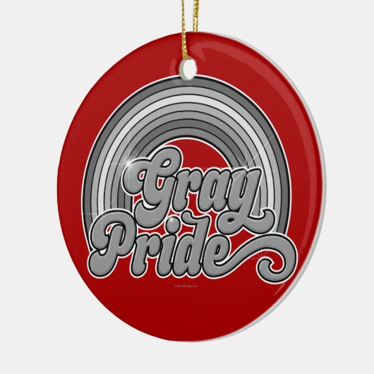 Grijze Pride (in ruste bejaarde) Keramisch Ornament (Links)