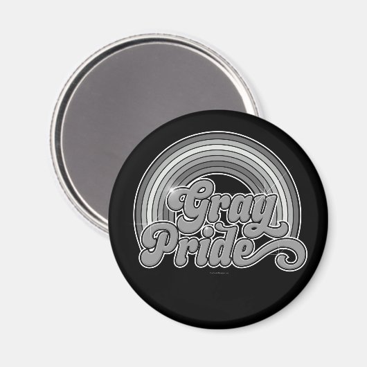 Grijze Pride (in ruste bejaarde) Magneet (Voorkant / Achterkant)