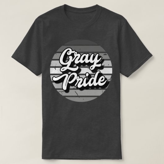 Grijze pride t-shirt (Design voorkant)