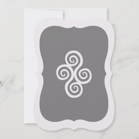 Grijze prins Kroonspiraaltjes Birthday Kaart (Achterkant)