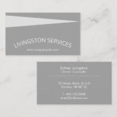 Grijze professionele kromme & eenvoudige moderne visitekaartje (Voorkant / Achterkant)