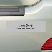 Grijze professionele moderne, minimalistische vlak bumpersticker (Op auto)
