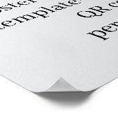 Grijze professionele QR-code zakelijke logo poster (Hoek)