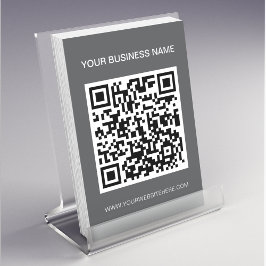 Grijze Promotionele QR Code Marketing Flyer