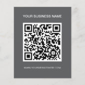 Grijze Promotionele QR Code Marketing Flyer (Voorkant)