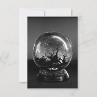 Grijze Psychic Crystal Ball Bedankkaart
