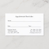 Grijze Psycholoog Persoonlijk Counselor Afspraak Afsprakenkaartje (Achterkant)