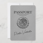 Grijze Puerta Vallarta Passport bruiloft Kaart (Achterkant)