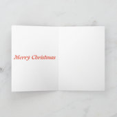 Grijze puppy in een rode doos feestdagen kaart (Binnen)