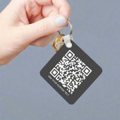 Grijze QR Code Bedrijf Logo Corporate Promotie Sleutelhanger