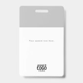 Grijze QR Code Bedrijfs ID Kaart Bedrijfs van Logo Badge (Achterkant)