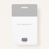 Grijze QR Code Bedrijfs ID Kaart Bedrijfs van Logo Badge (Achterkant)