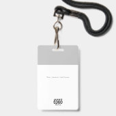 Grijze QR-code Zakelijk Logo ID-kaart Zakelijk Badge (Achterkant met lanyard)