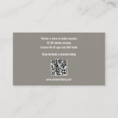 Grijze QR-code Zwarte Vioolvioliste Visitekaartje (Achterkant)