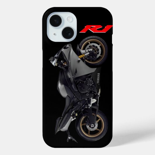 Grijze R1 Sportsbike Motorfiets Case-Mate iPhone Case (Achterkant)