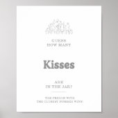 Grijze raad hoeveel kussen bruidsfeest spel  poster (Voorkant)